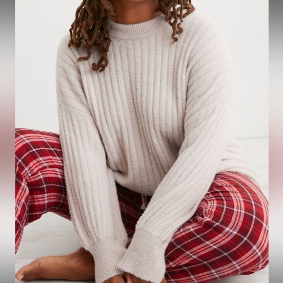 aerie Sweaters - AERIE | Buttercream Soft Crew Tunic Sweater in Cappuccino | M